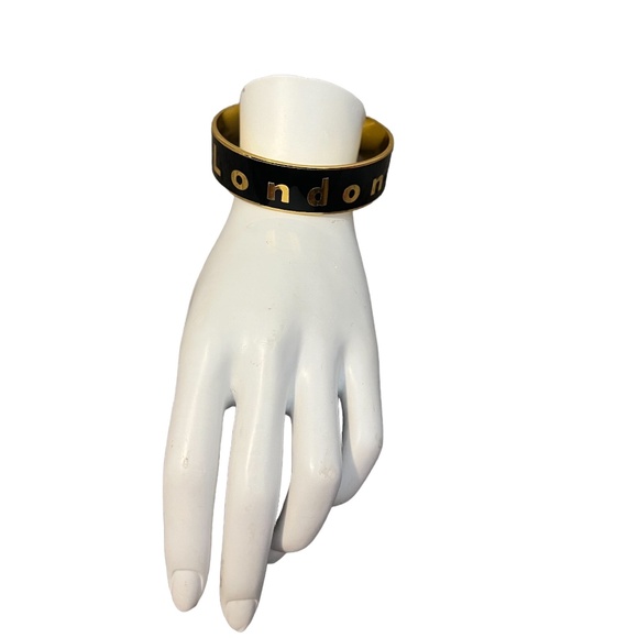 LONDON BANGLE BLACK‎ & GOLD BRACELET - Picture 2 of 6